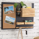 MyGift’s Wall-Mounted Organizer incorporates a corkboard with hooks, sunglass holders, a mail slot, and more to be the ultimate, trendy place to store stuff next to your front door.